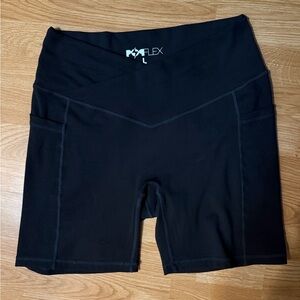 POPFLEX Black Biker Shorts